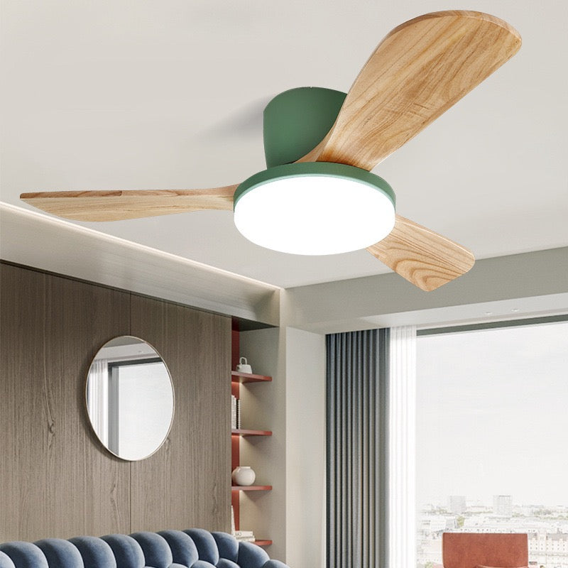 Vanelum Scandi 52" Solid Wood Ceiling Fan Light