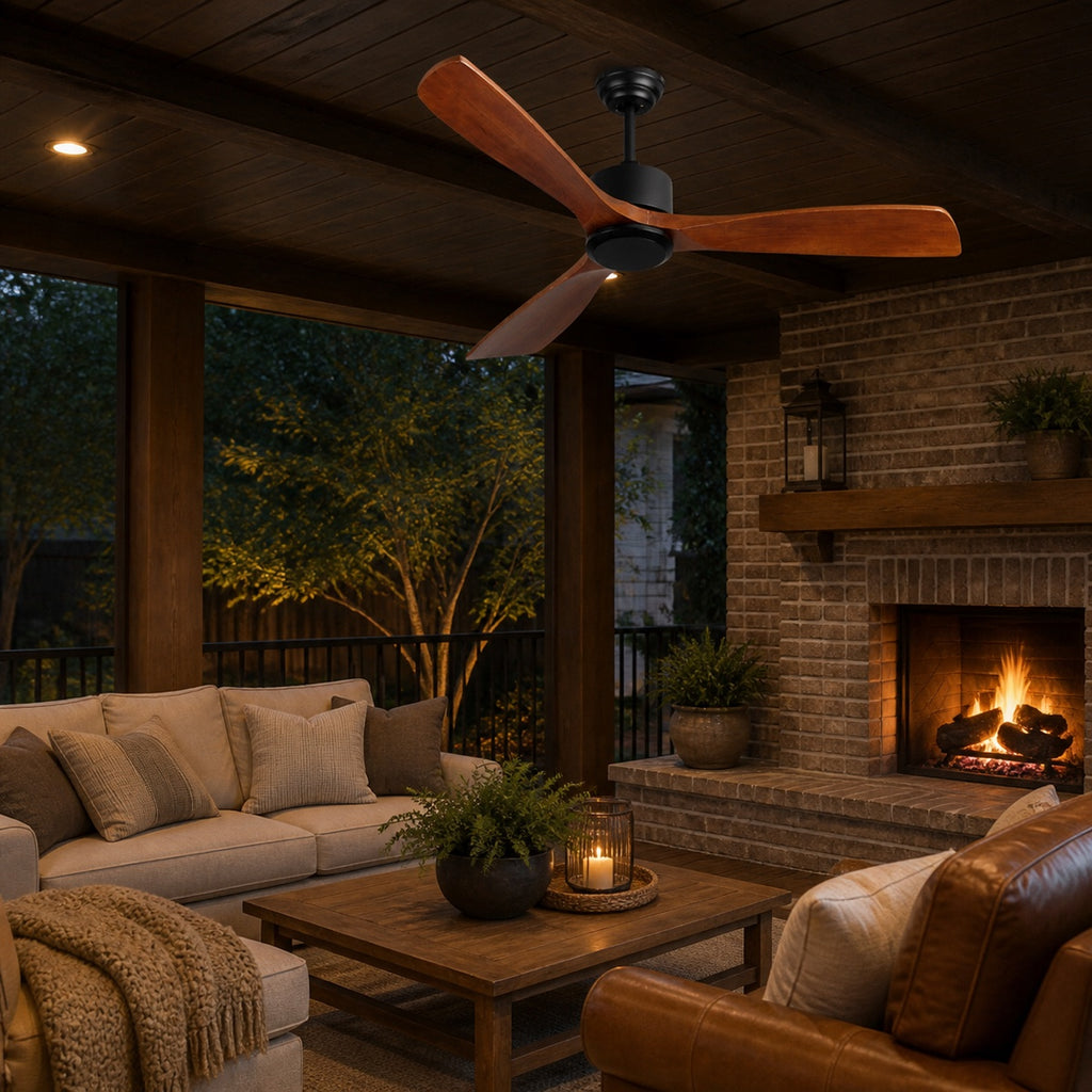 Vanelum Heritage 52" Outdoor Wood Ceiling Fan